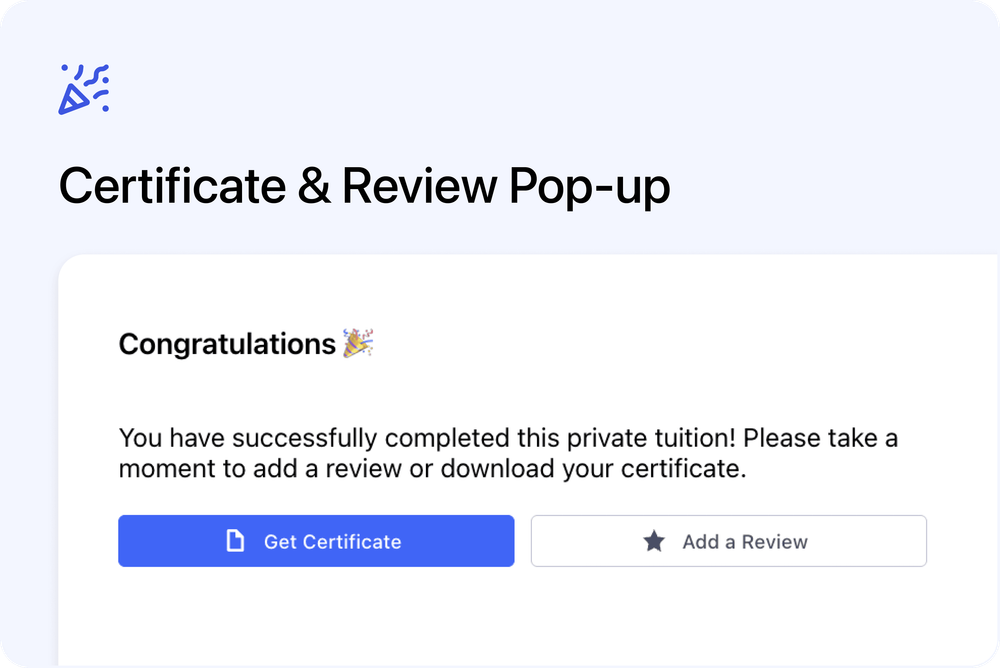 ✅ 100% Completion Success Dialog