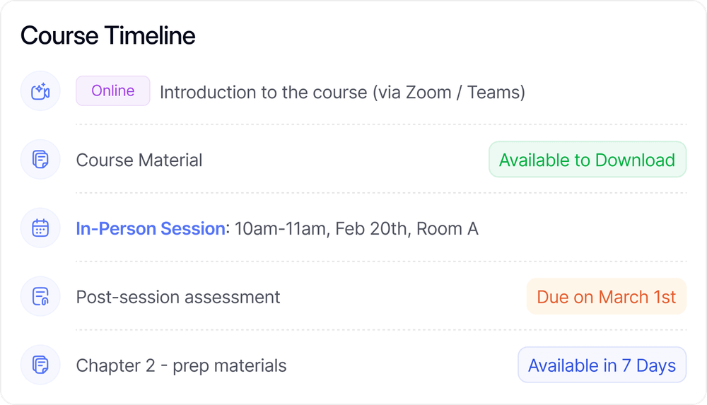 In-Person, Online, On-Demand & Blended