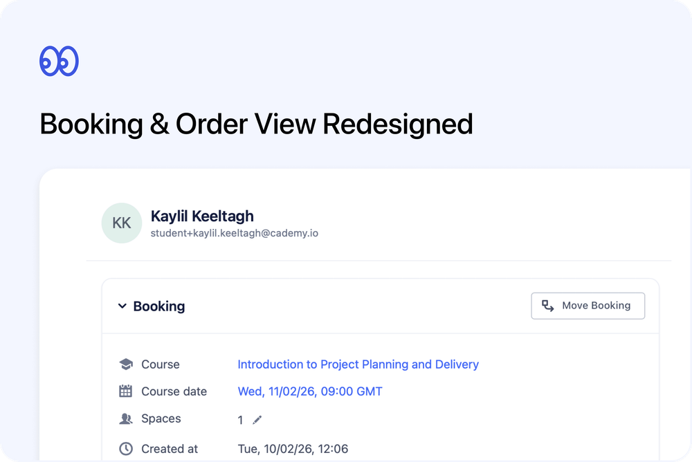 👀 Booking & Order View Redesigned