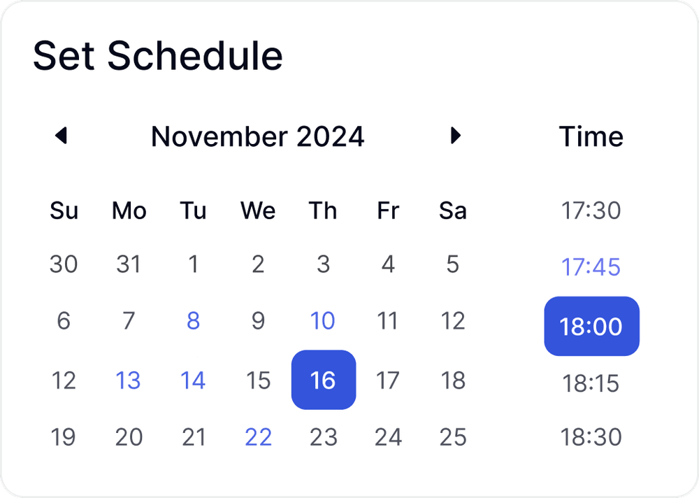 1-2-1 Scheduling