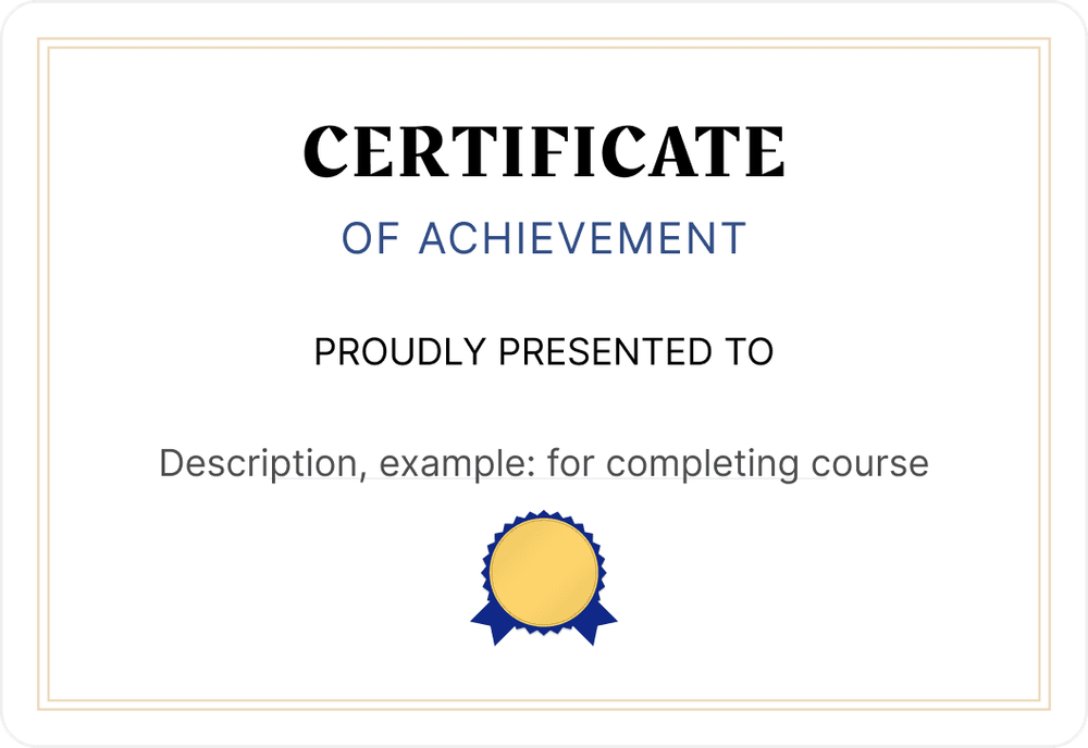 Certificates