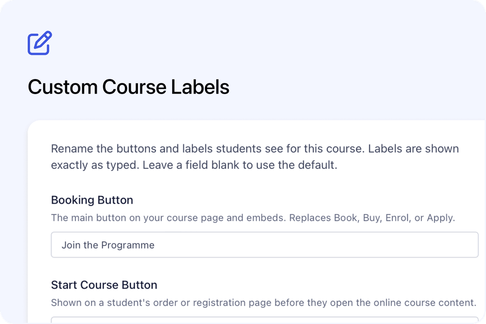 🏷️ Rename Course Buttons and Forum Names