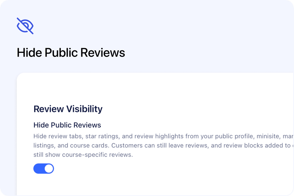 ⭐ Hide Public Reviews