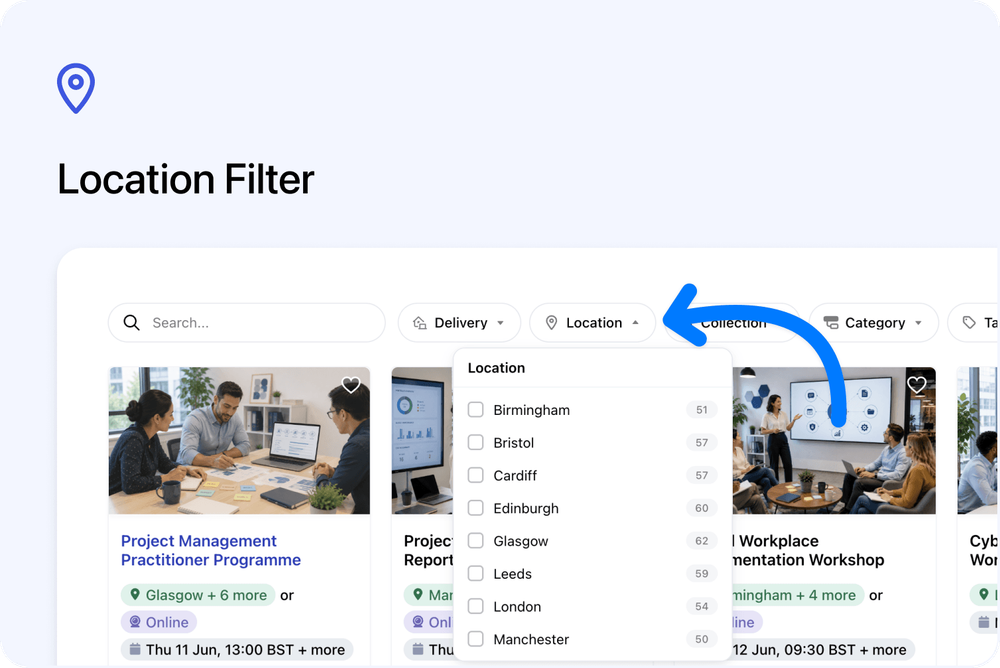 📍 Location Filter for Course Search