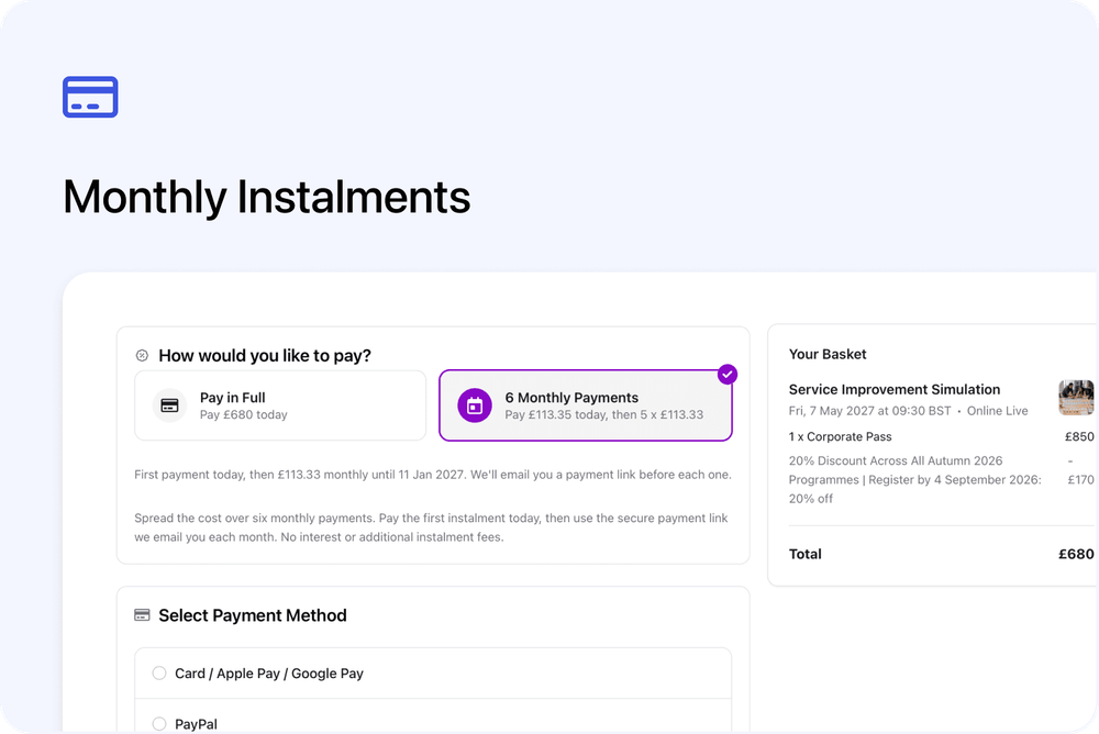 💳 Monthly Instalments at Checkout