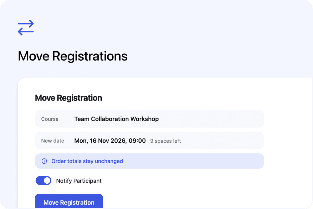 ↔️ Move Registrations
