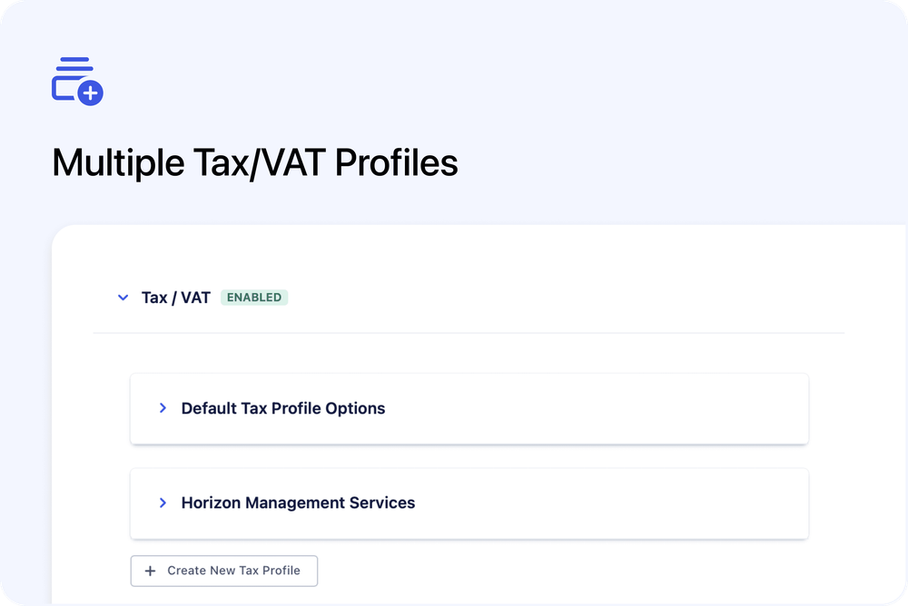 💰 Support for Multiple Tax Profiles