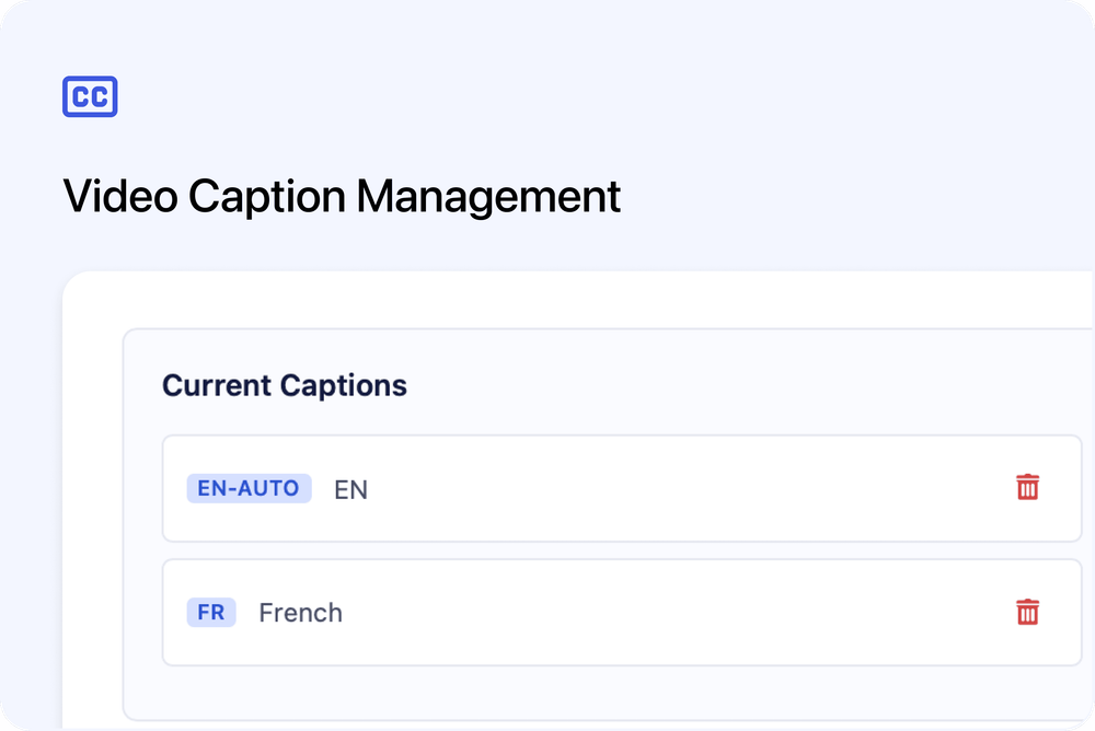 📼 New: Video Caption Management