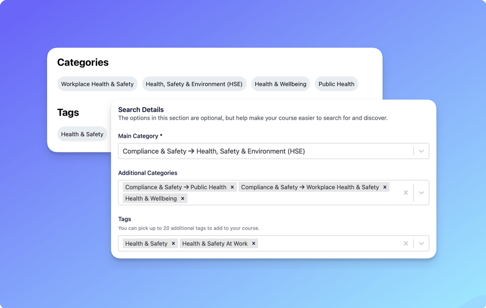 Course Categories & Tags