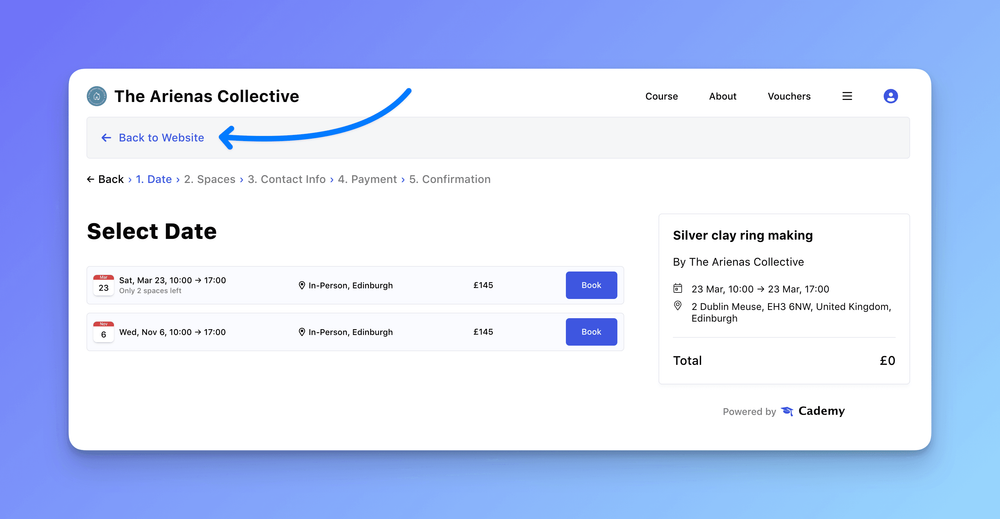 👌 Easy Navigation Back to Educator's Website