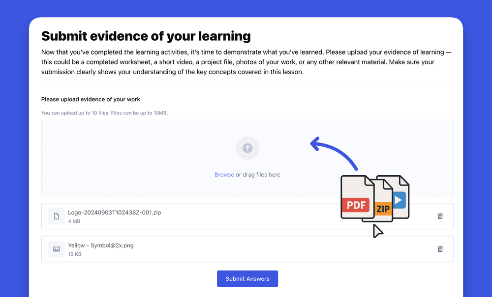 📎 File Uploads Now Supported in Quizzes