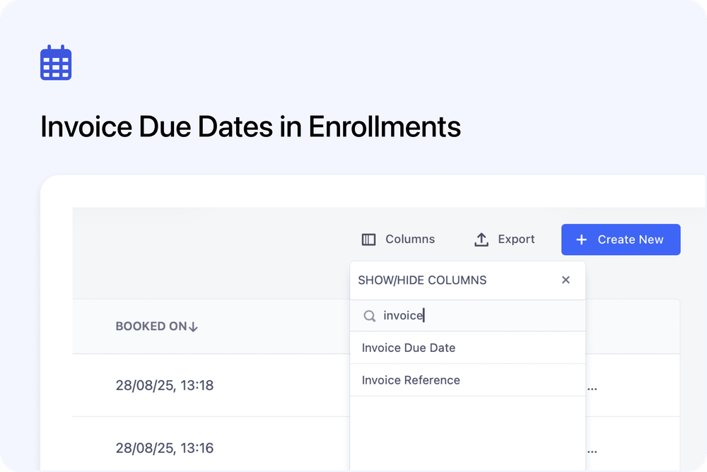 ⏰ Invoice Due Dates in Enrollments