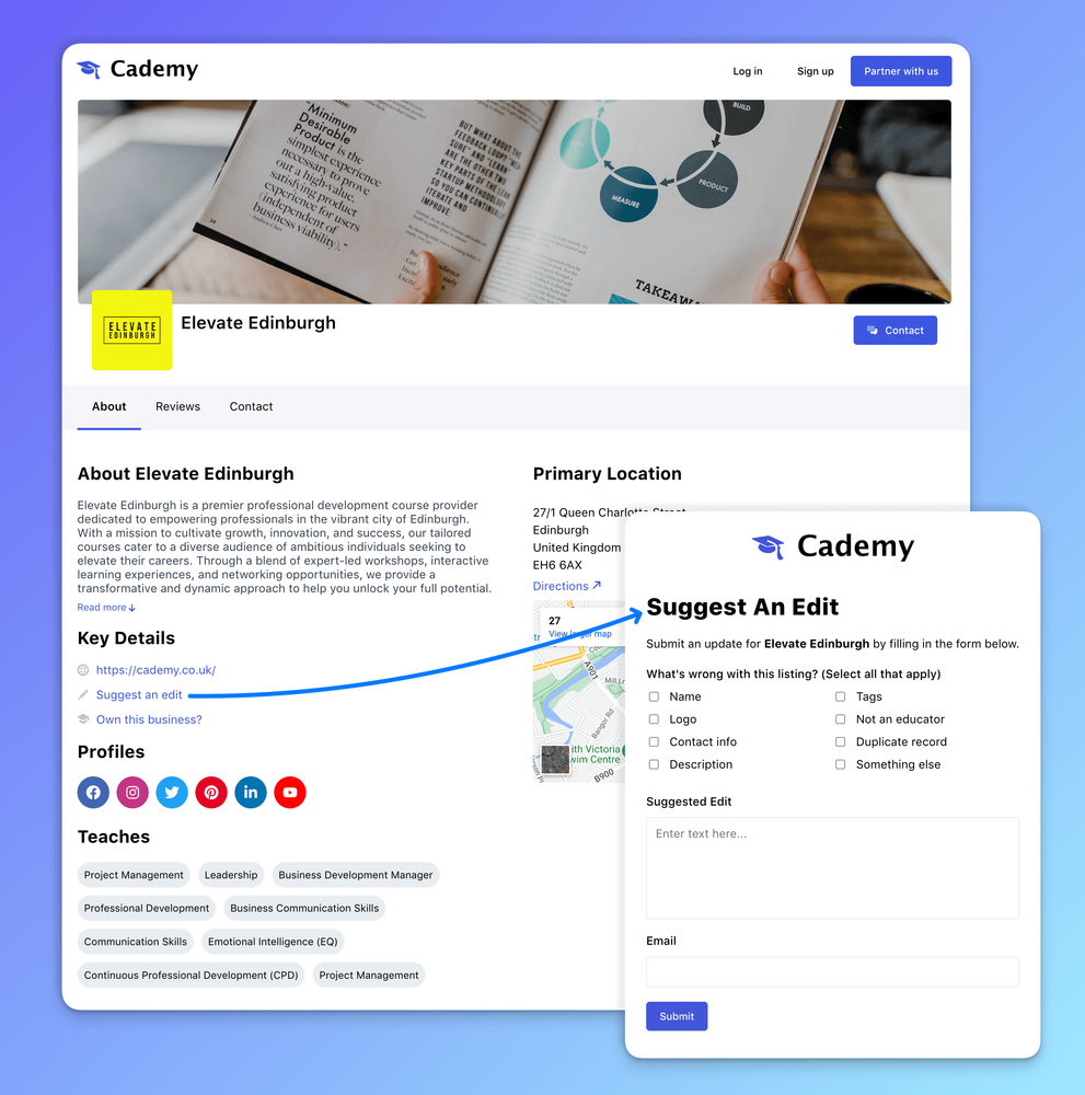✏️ Suggest an Edit for Profiles on Cademy