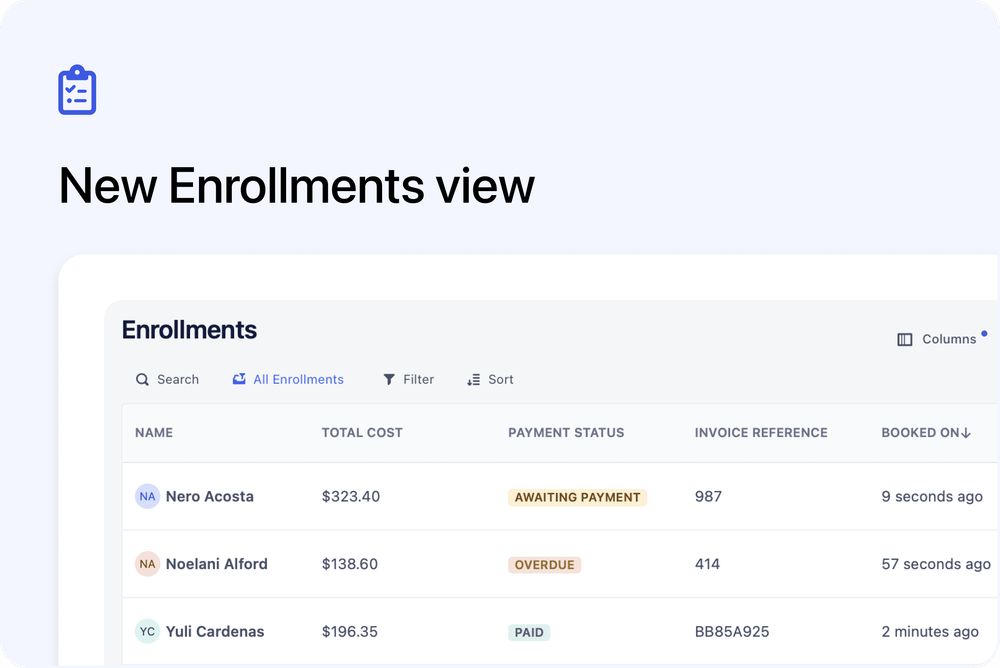 π The new Enrollments page is here!