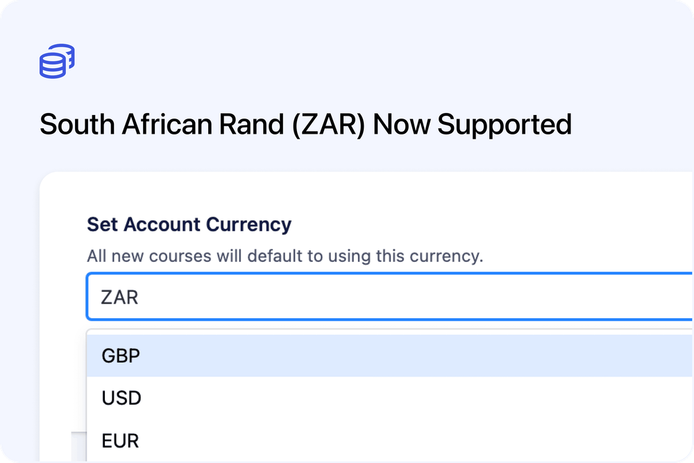 💵 Support for South African Rand (ZAR)