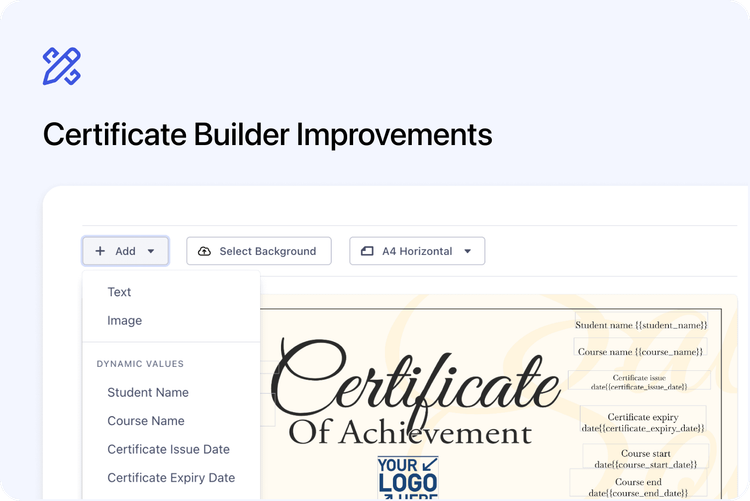 🎓 Certificate Builder Improvements