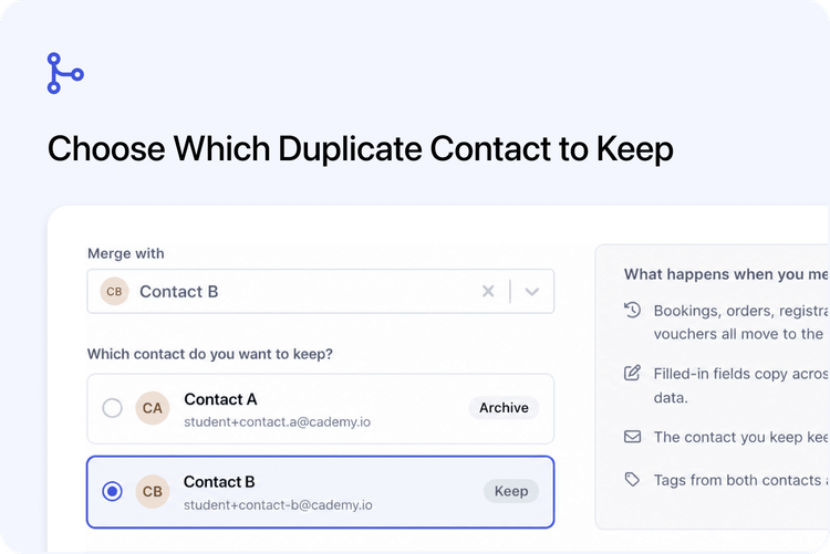 🔀 Choose Which Contact to Keep When Merging Duplicates