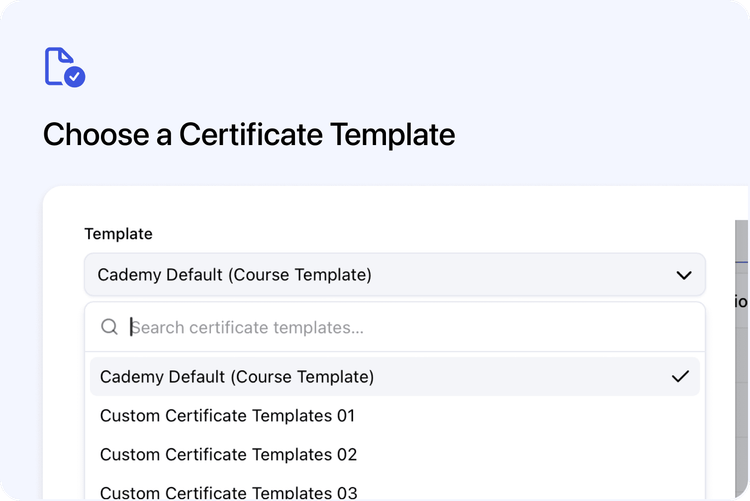 📄 Select a Certificate Template Before Issuing Certificates