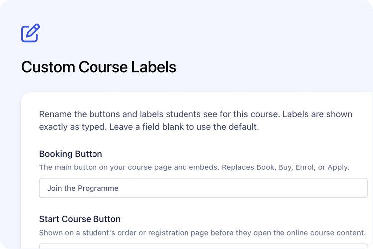  🏷️ Rename Course Buttons and Forum Names