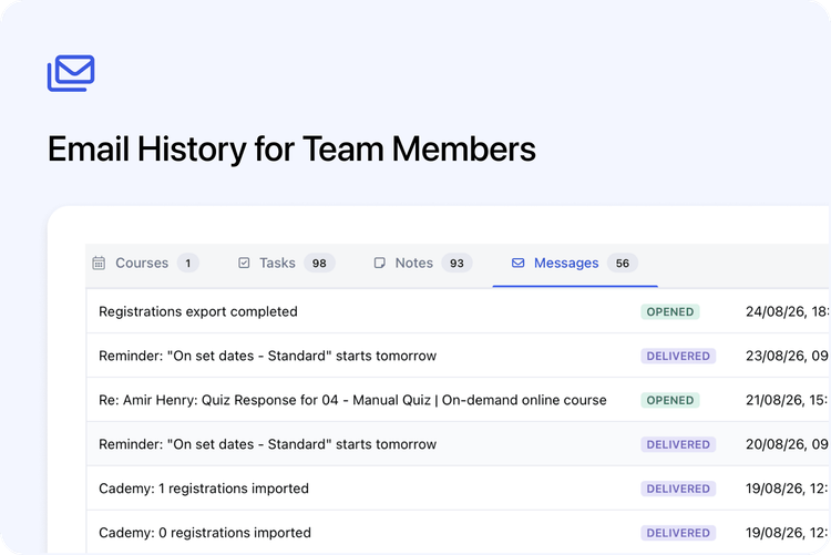 📨 Email History for Team Members