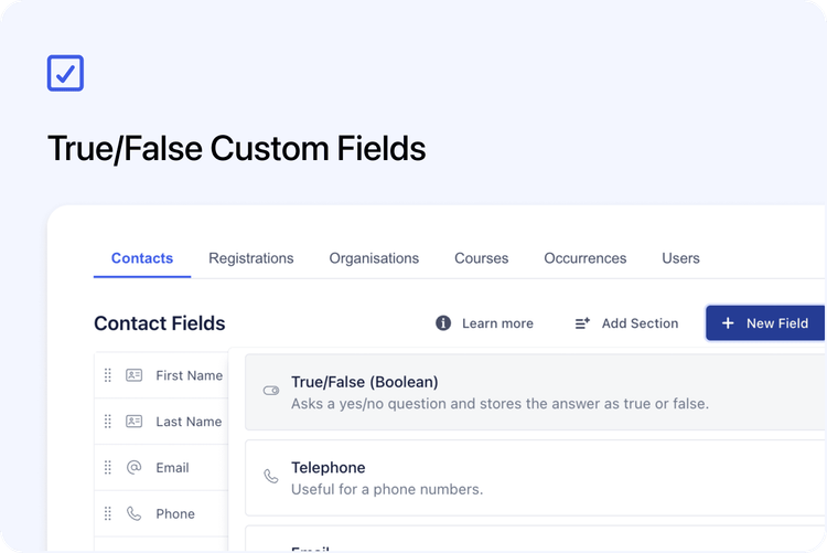 ✅ True/False Custom Fields