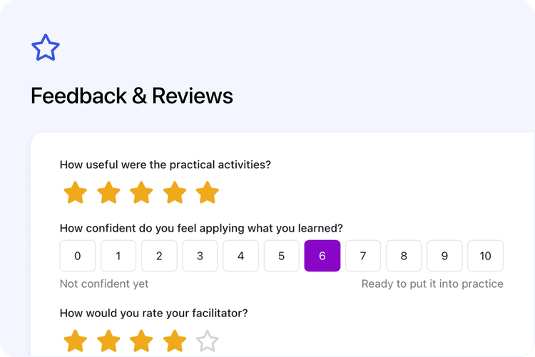 ⭐ Forms: Feedback and Course Reviews