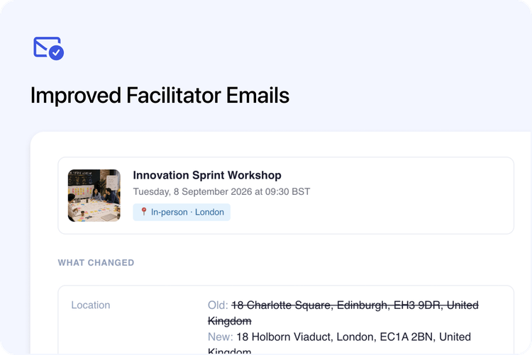 📅 Improved Facilitator Emails