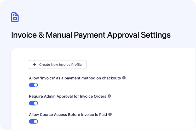 🧾 Invoice & Manual Payment Approval Settings
