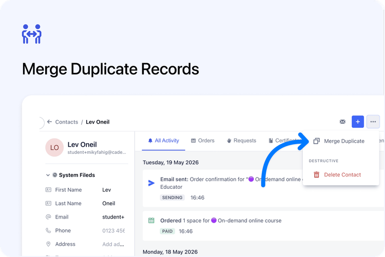 🔀 Merge Duplicate Contacts & Organisations