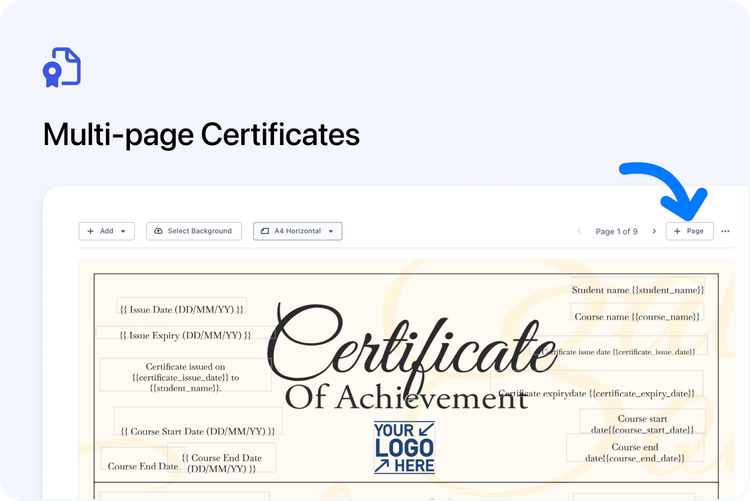 📄 Multi-page Certificates