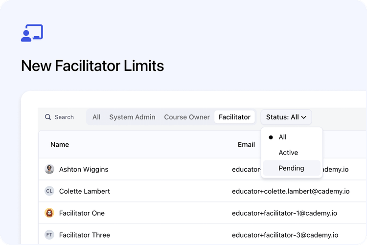 🧑‍🏫 New Facilitator Limits
