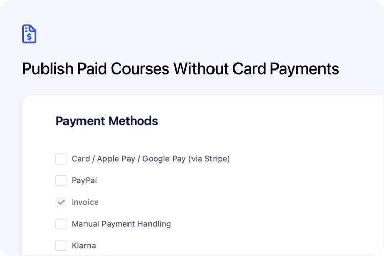 🧾 Publish Paid Courses Without Card Payments