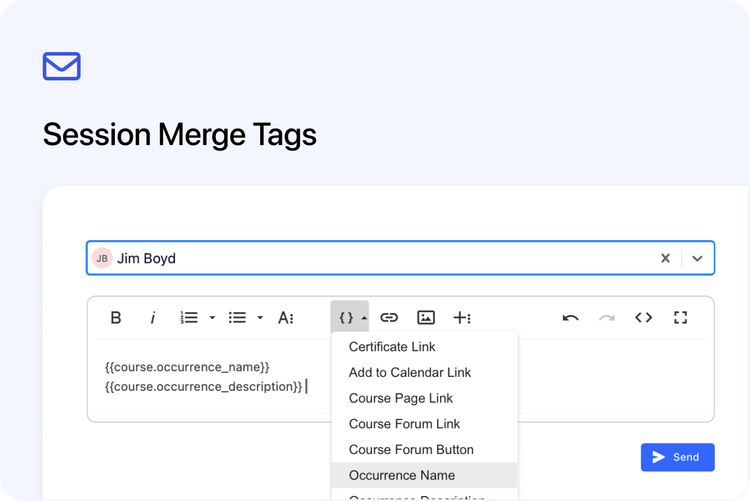 🚀 Add session name and description to emails with new merge tags
