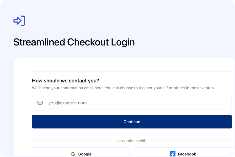 π Streamlined Checkout Login
