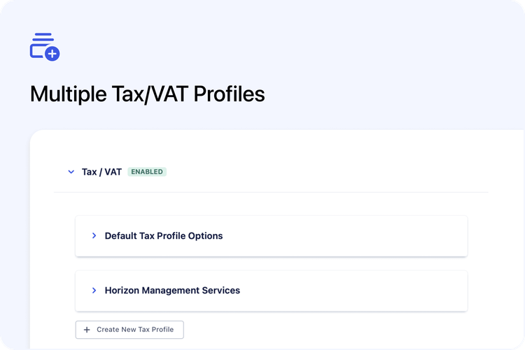 💰 Support for Multiple Tax Profiles