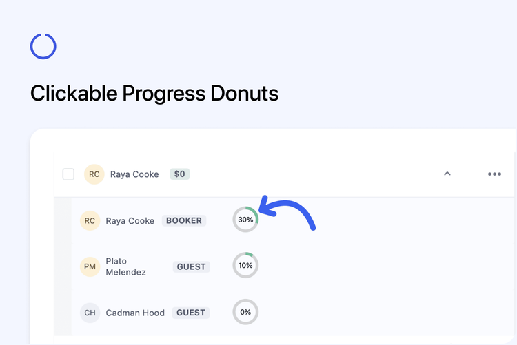 🍩 Clickable Progress Donuts