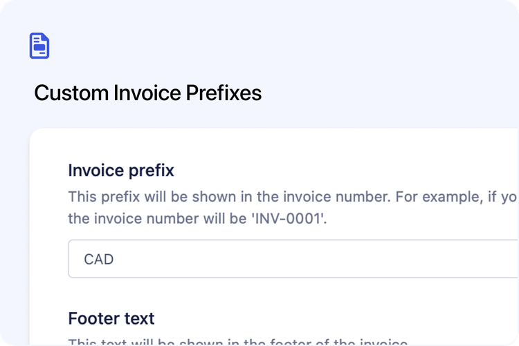 π’ Custom Invoice Prefixes