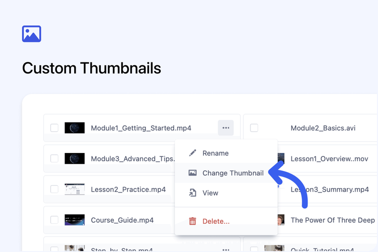 🎬 Custom Video Thumbnails