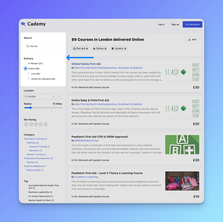 💪 Enhanced Search & Simplified Filters on Cademy's Marketplace! 🔍