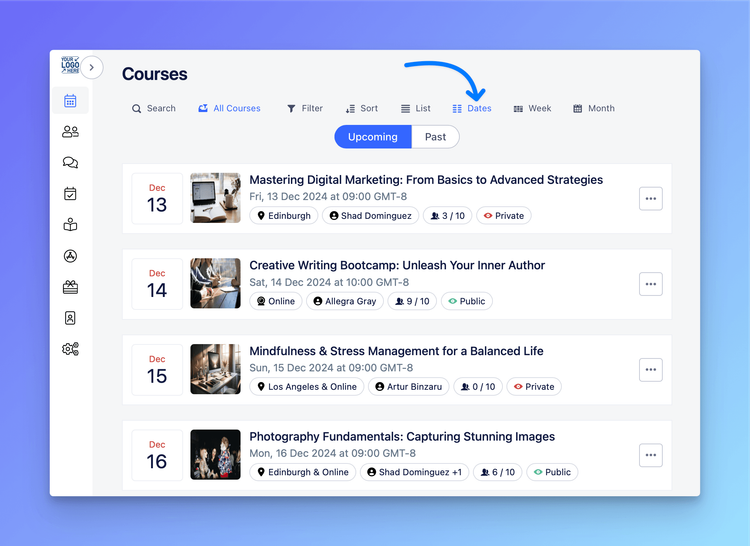 New Dates View: Simplify Course Management
