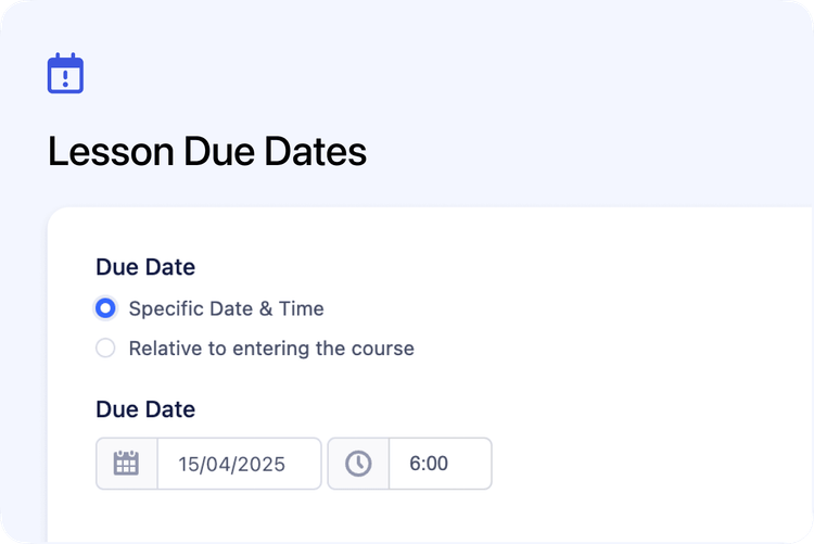 🆕 🗓️ New Feature: Lesson Due Dates