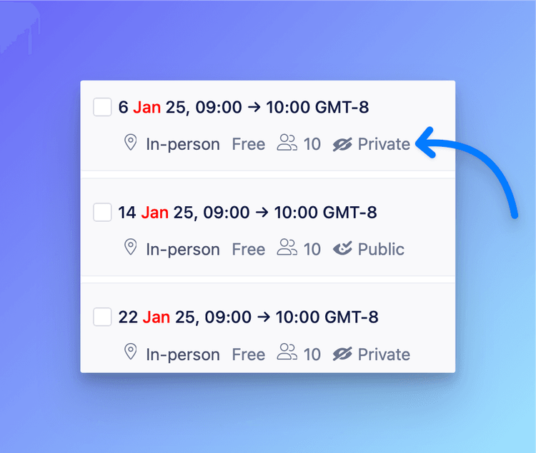 Private Dates Now Available