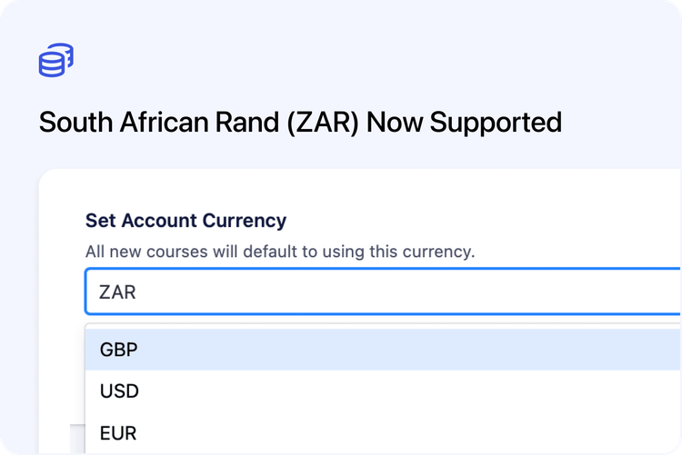💵 Support for South African Rand (ZAR)