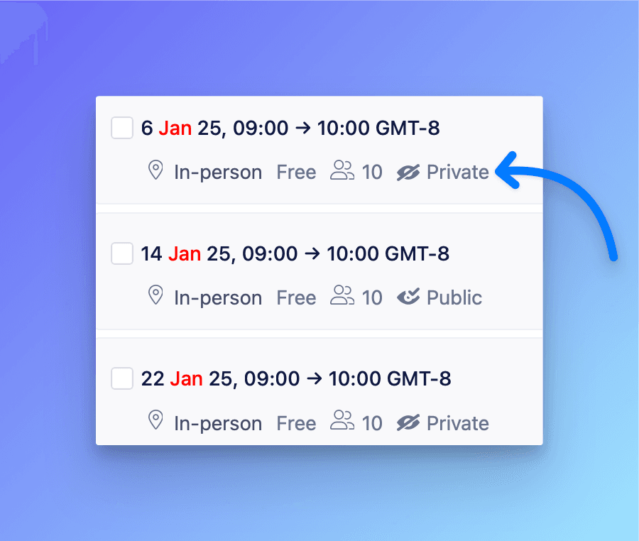 Private Dates Now Available