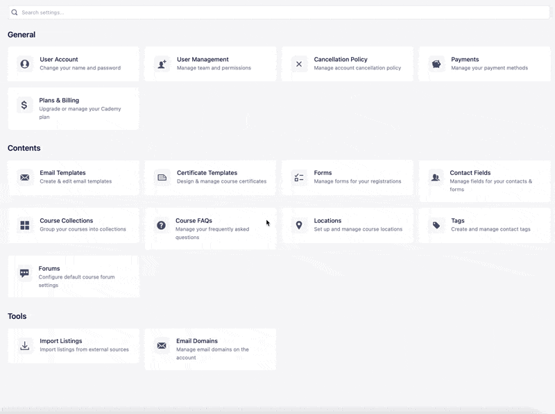 🔎 Search Now Available in Admin Settings